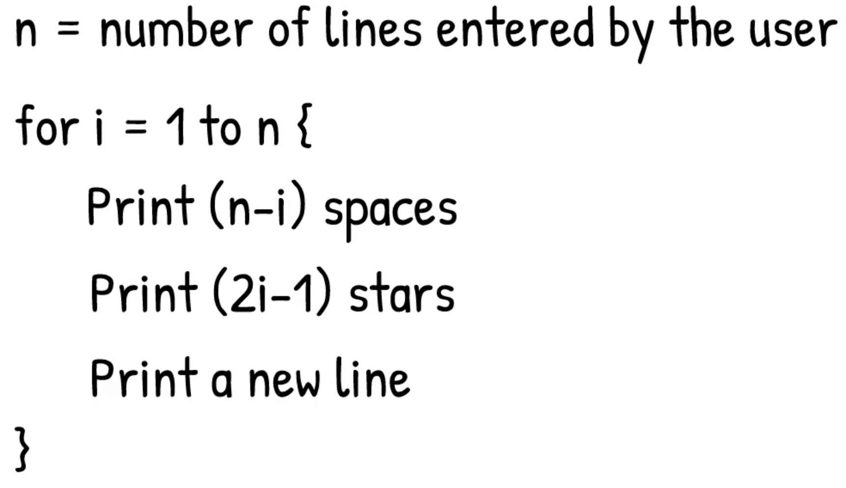 Pyramid of stars in Java: Video Lecture 15
