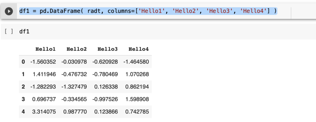 Pandas DataFrame