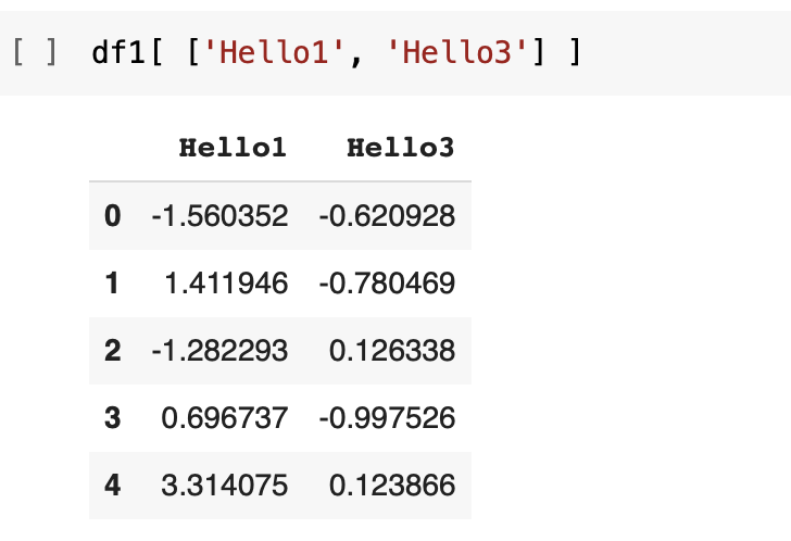 DataFrame two columns